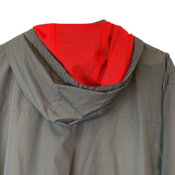 Vantage Windbreaker Unisex Adult XL "Scarlet Pearl" Monogram Hooded Gray/Red - Picture 6 of 15